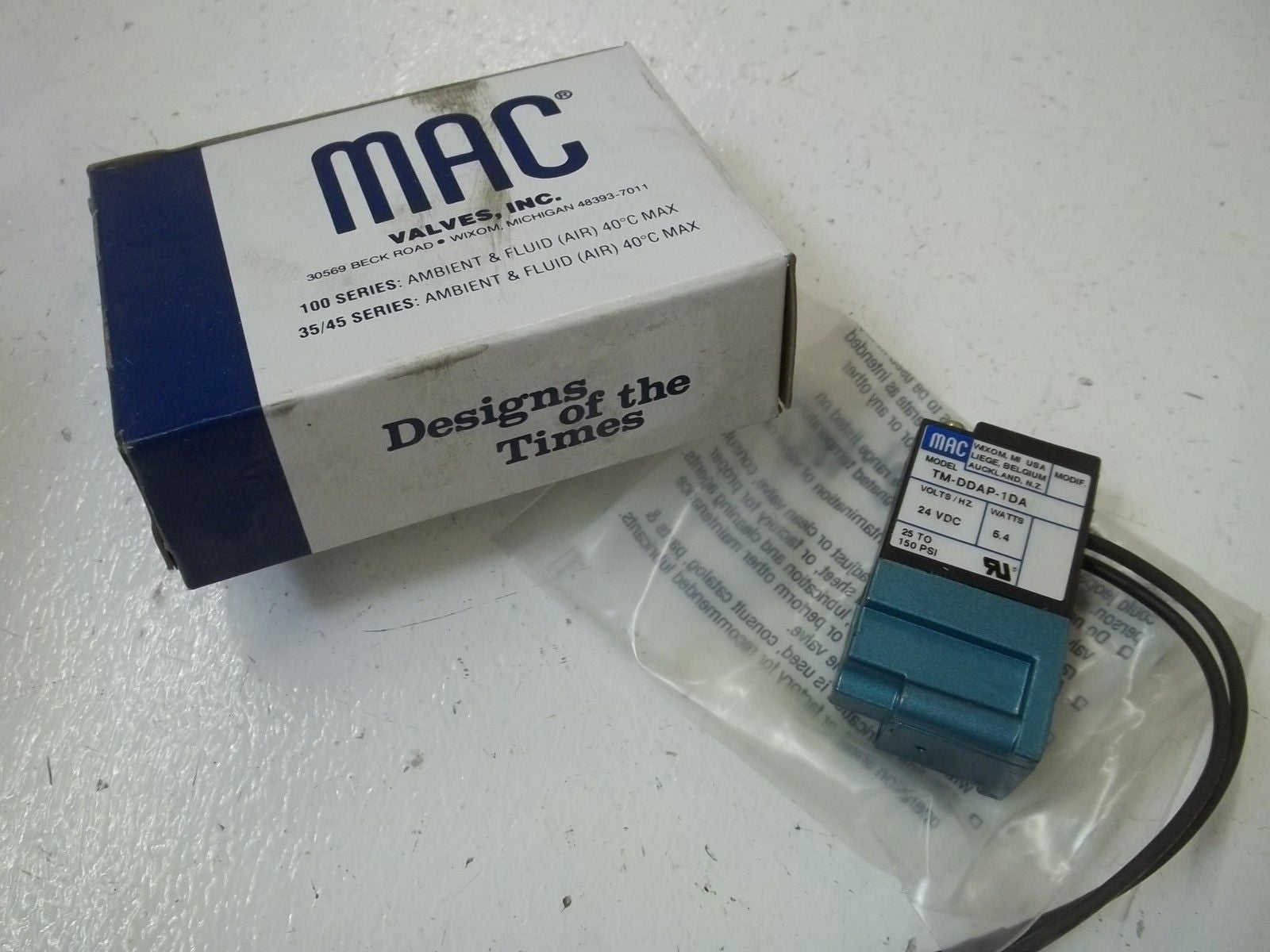 MAC VALVE INC. TM-DDAP-1DA PILOT OPERATOR VALVE *USED*