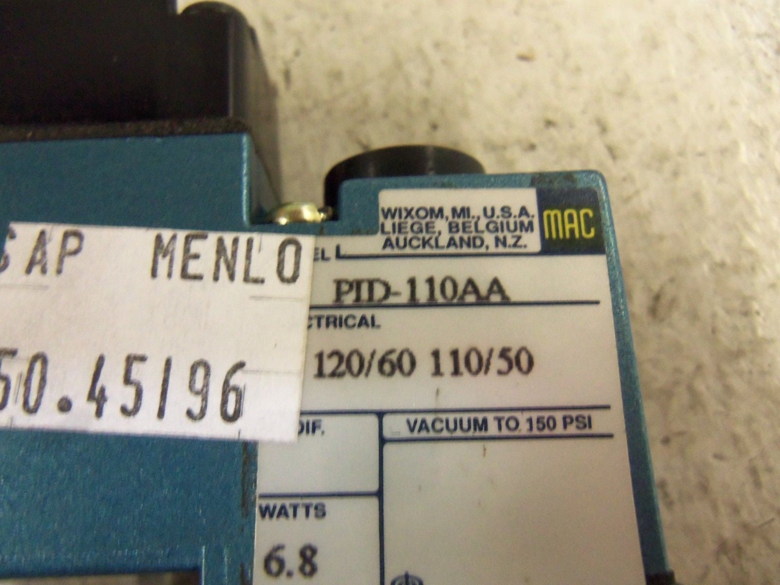 MAC VALVE PID-110AA *USED*