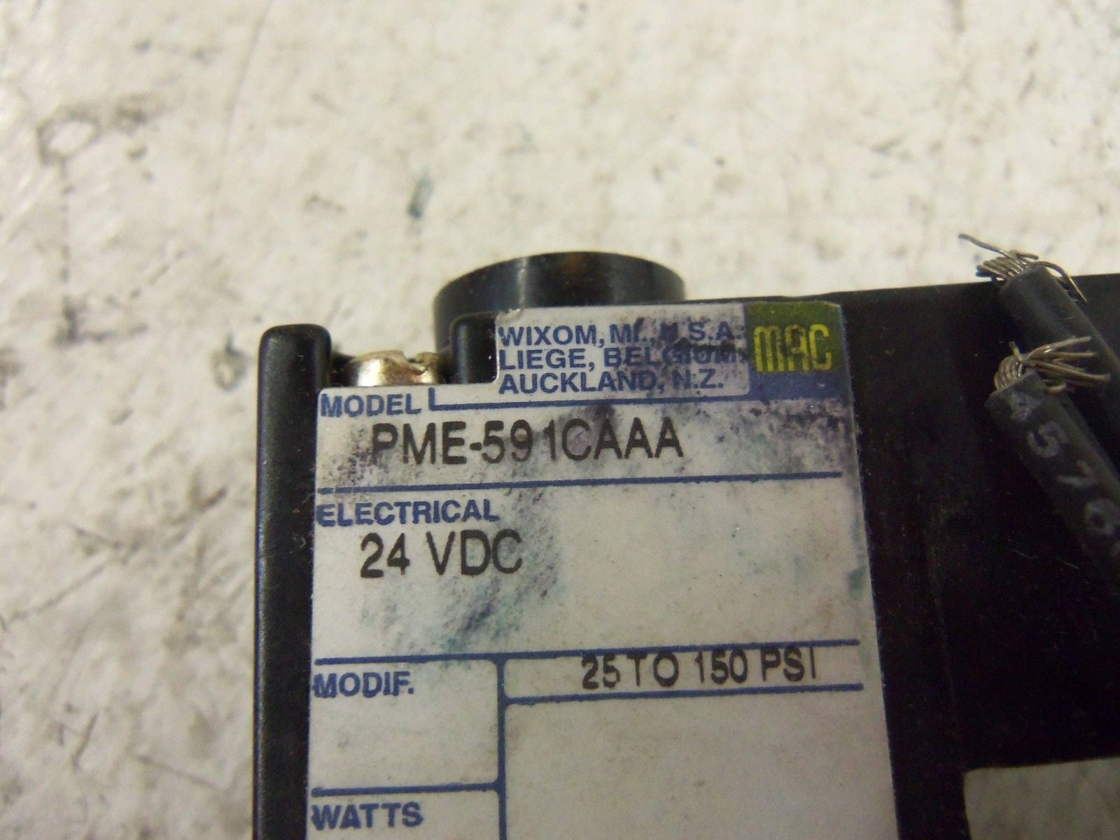 MAC PME-591CAAA VALVE *USED*