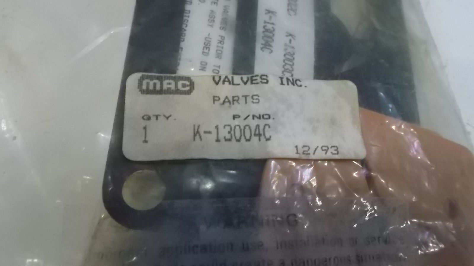MAC VALVE REPAIR KIT K-13004C *NEW IN FACTORY BAG*