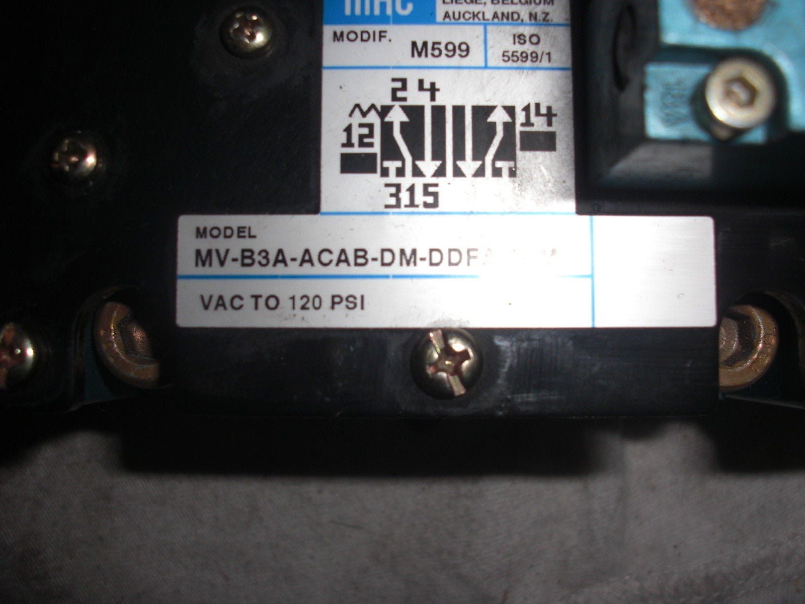 MAC VALVES MV-B3A-ACAB-DM-DDFA-1CM *USED*