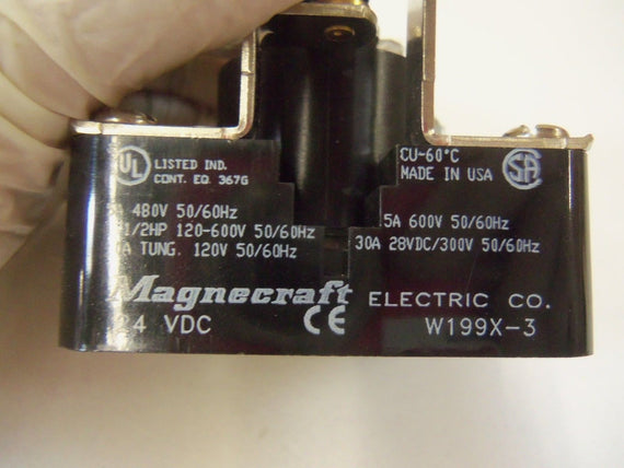 MAGNECRAFT RELAY W199X-3 24VDC *USED*