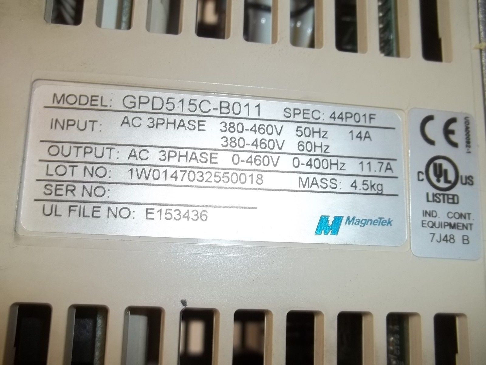 MAGNETEK 4011-AFG+ IMPULSE GPD515C-B011 *USED*
