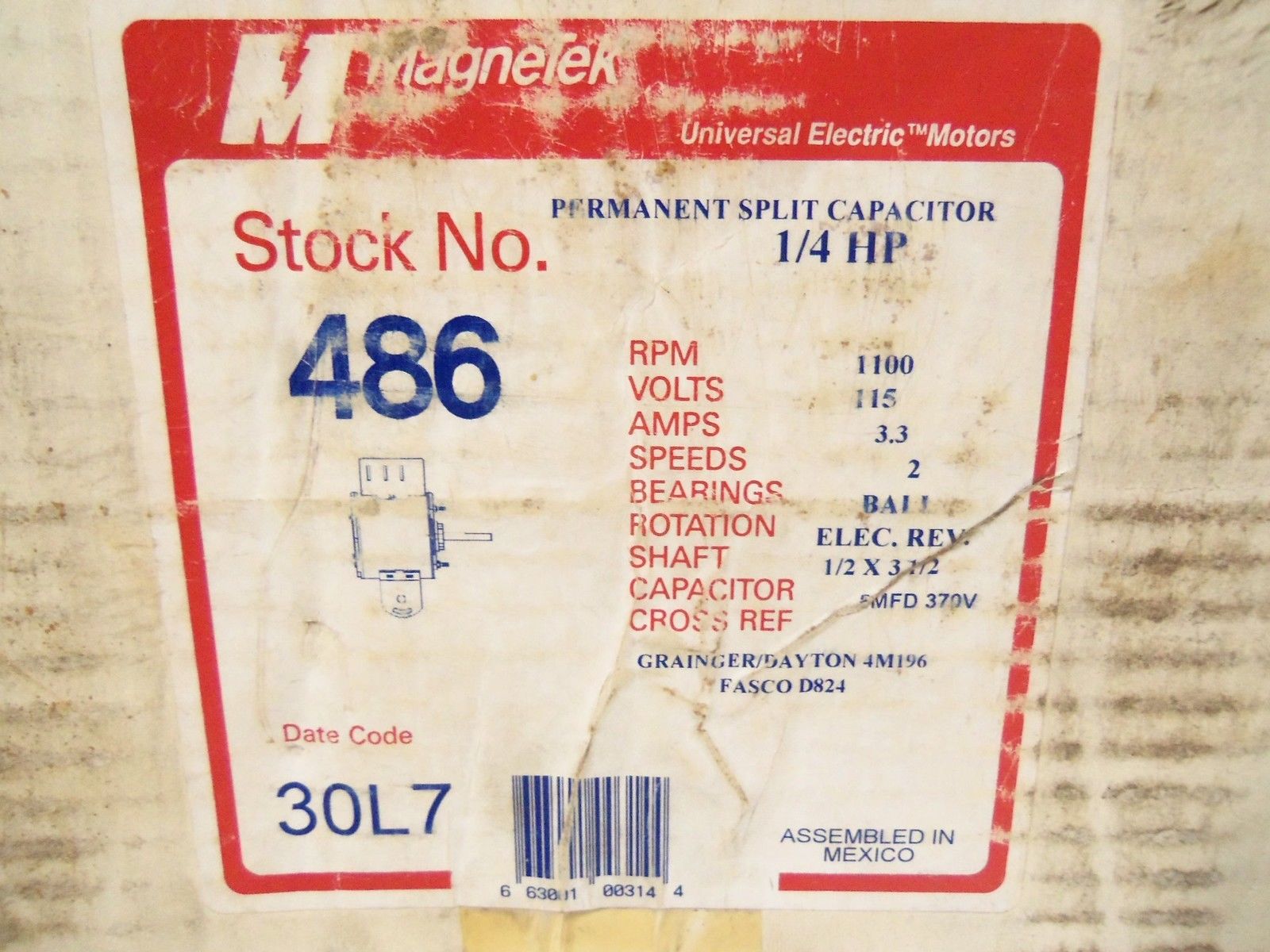 MAGNETEK HF3G7039N SPLIT CAPACITOR  *USED*
