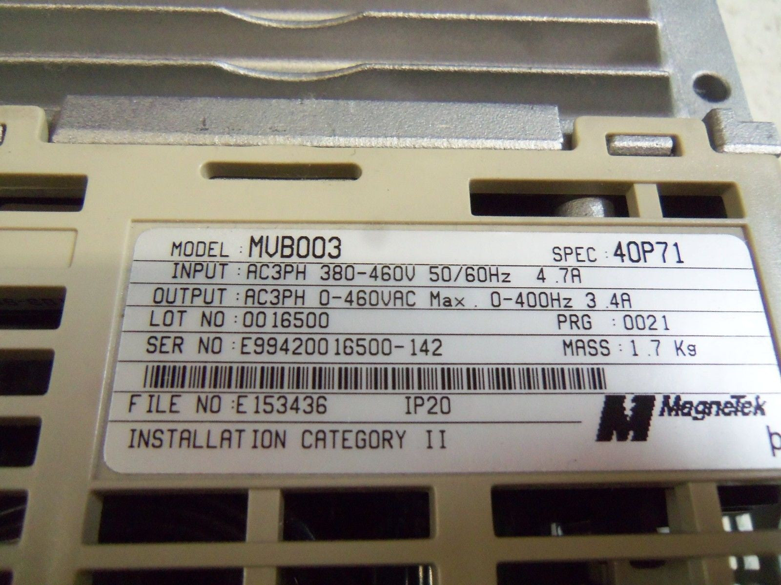 MAGNETEK MVB003 AC DRIVE *USED*