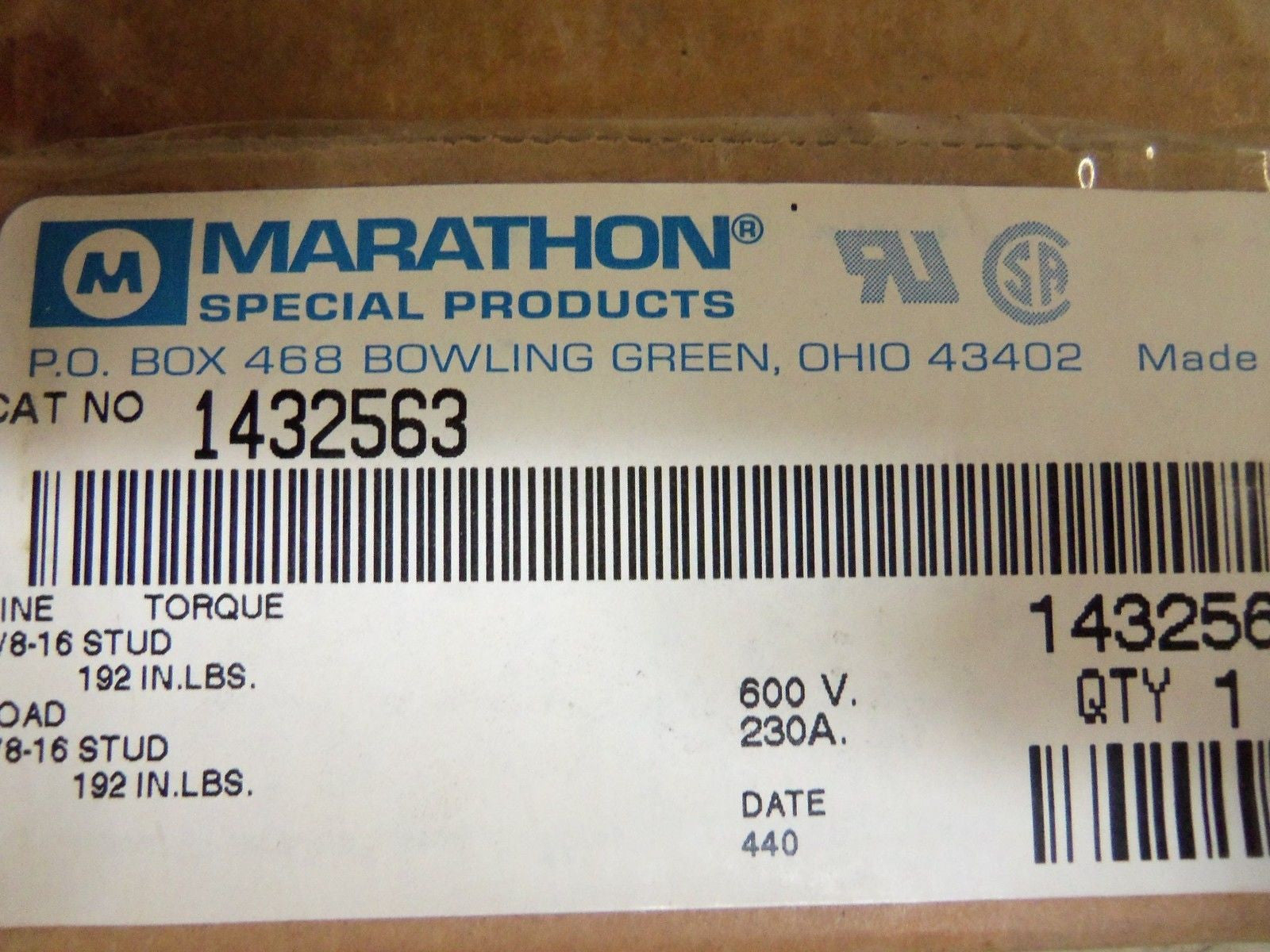 MARATHON 1432563 FUSE HOLDER *NEW IN BOX*