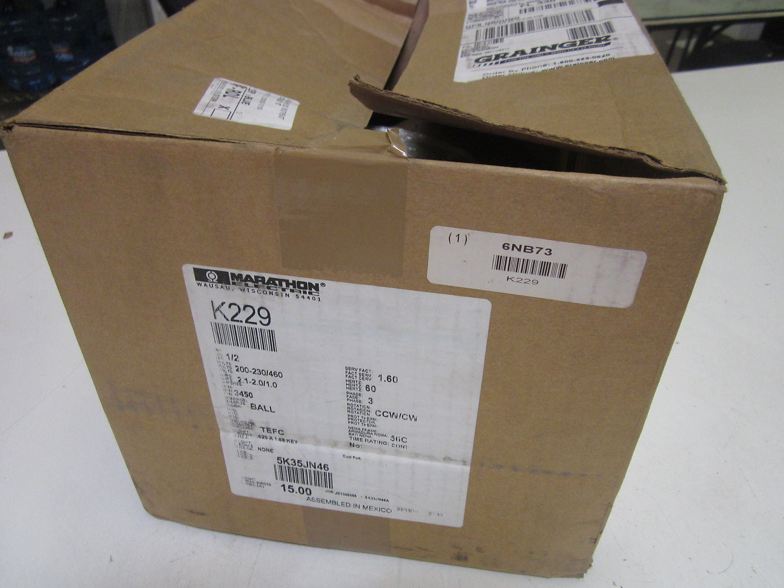 MARATHON ELECTRIC 5K35JN46 MOTOR 1/2HP *NEW IN BOX*