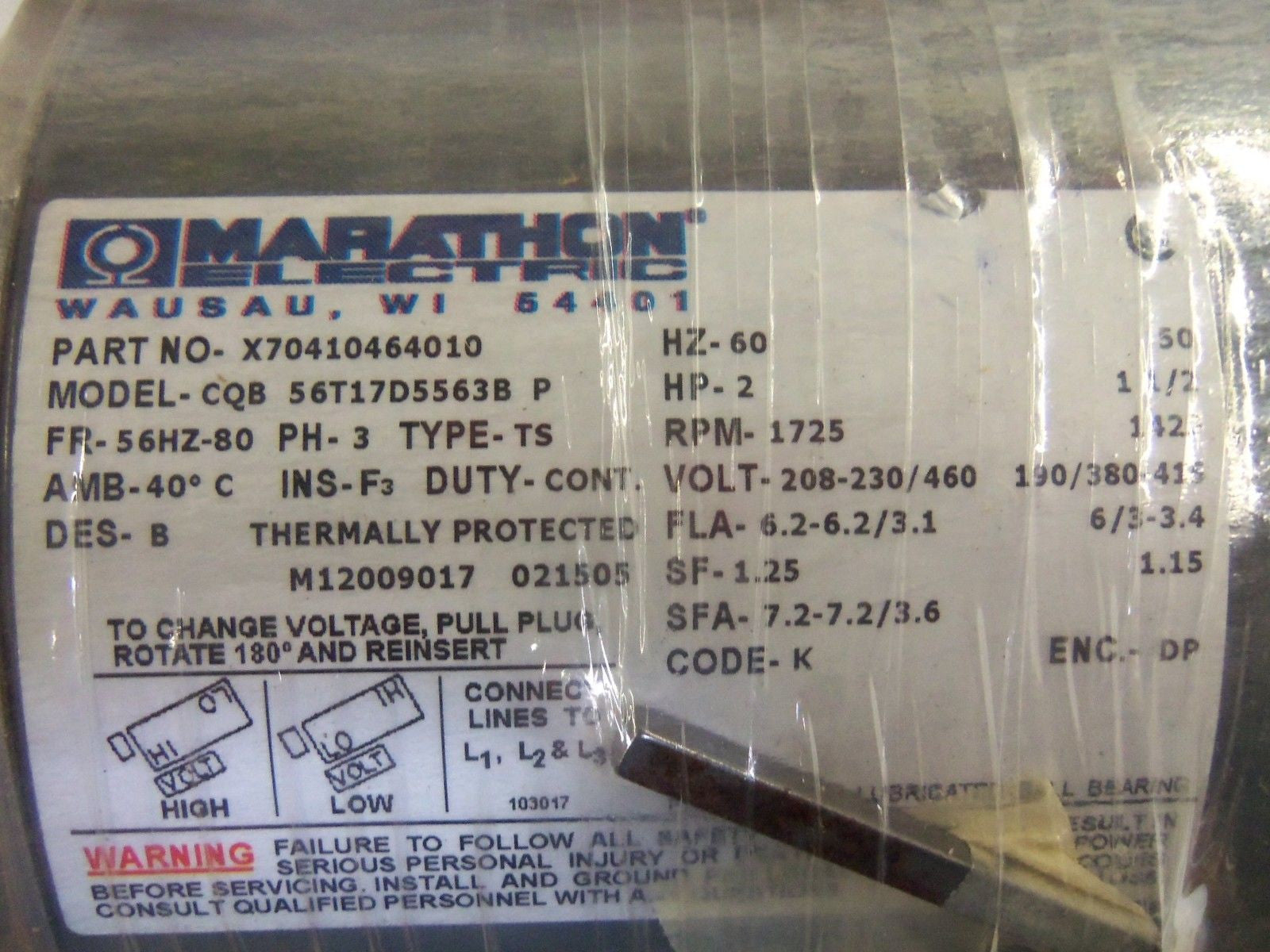 MARATHON X70410464010 MOTOR *NEW IN BOX*