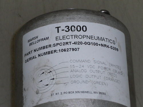 MARSH BELLOFRAM SPC2RT-4I20-0G100+NR4-S209 TRANSDUCER REGULATOR UNIT *USED*