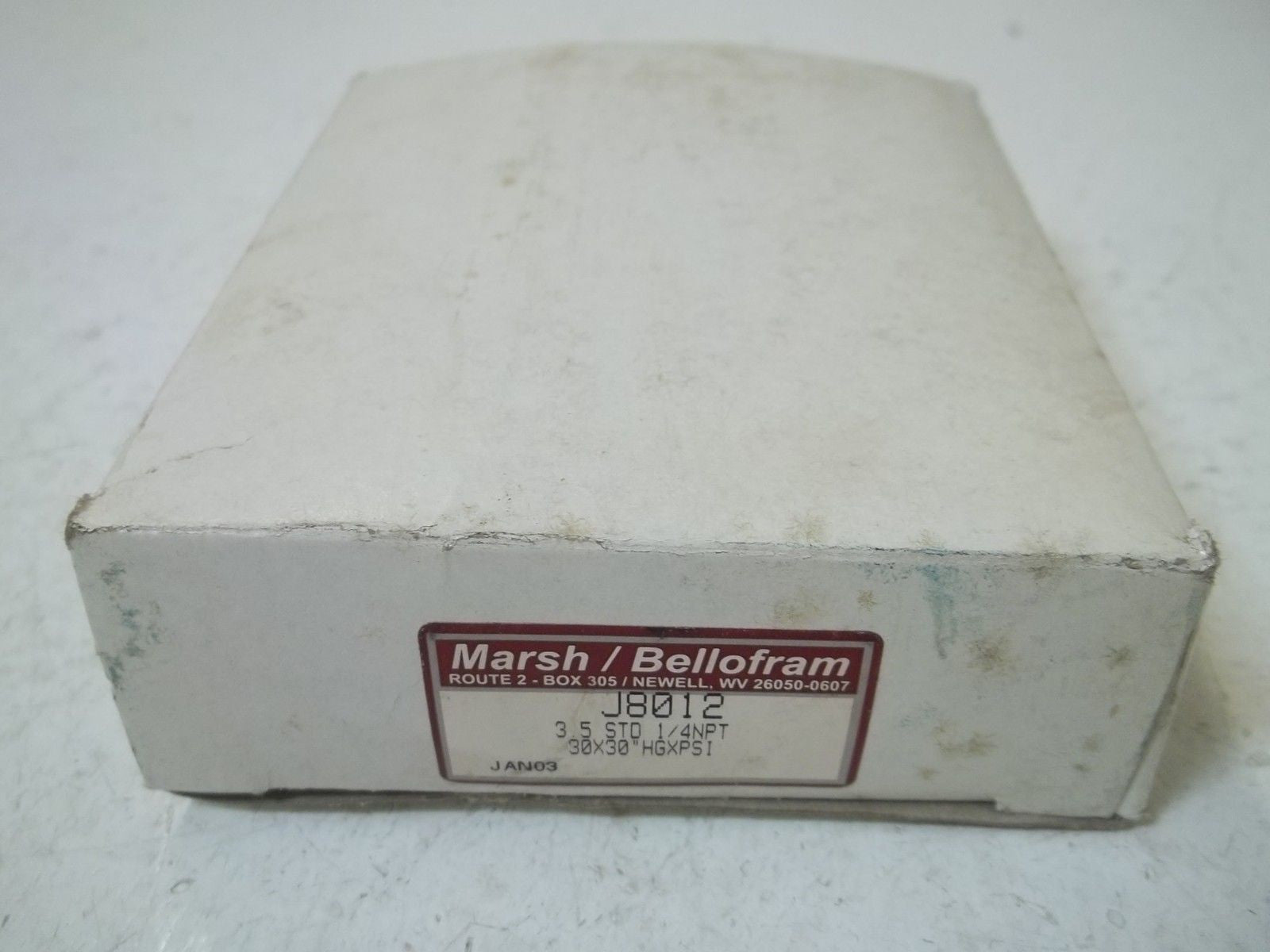 MARSH J8012 PRESSURE GAUGE 30-30 *NEW IN BOX*