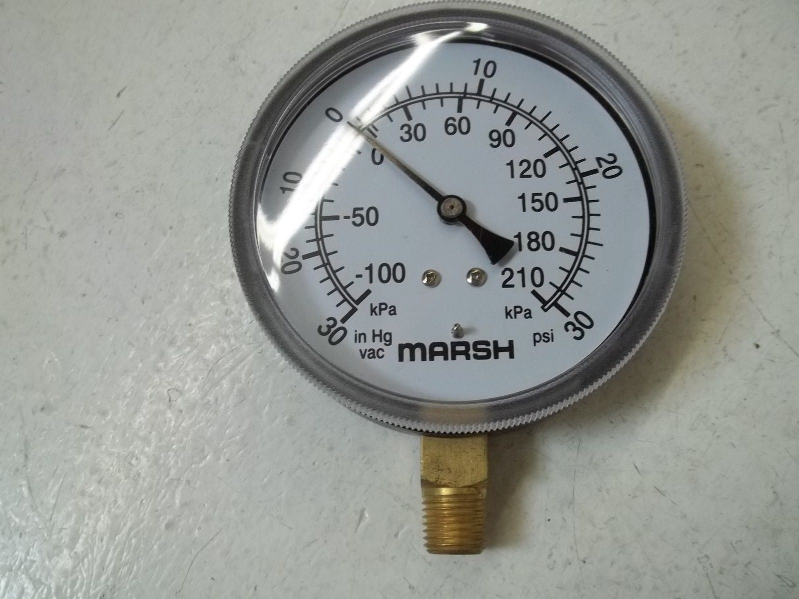 MARSH J8012 PRESSURE GAUGE 30-30 *NEW IN BOX*