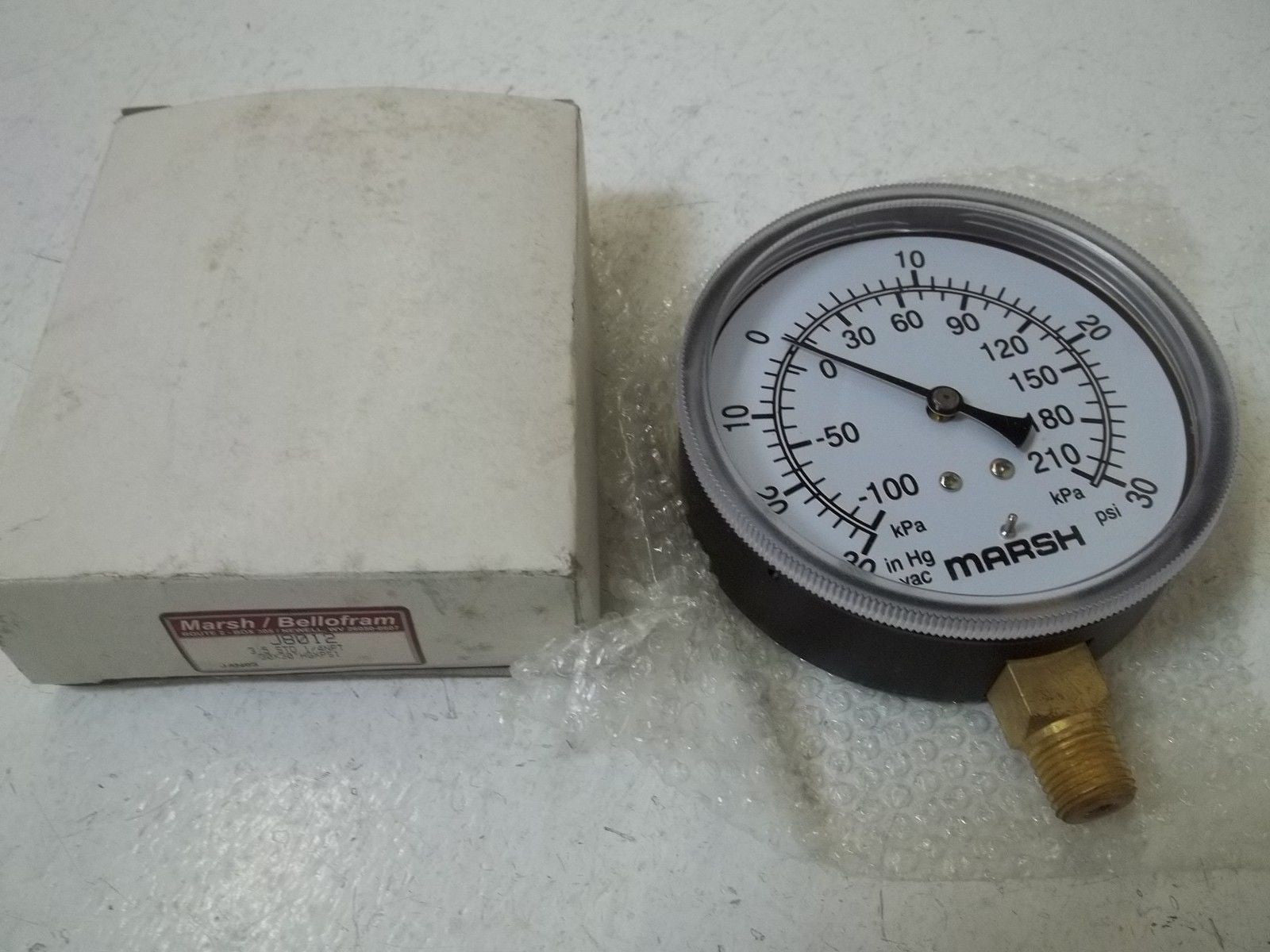 MARSH J8012 PRESSURE GAUGE 30-30 *NEW IN BOX*