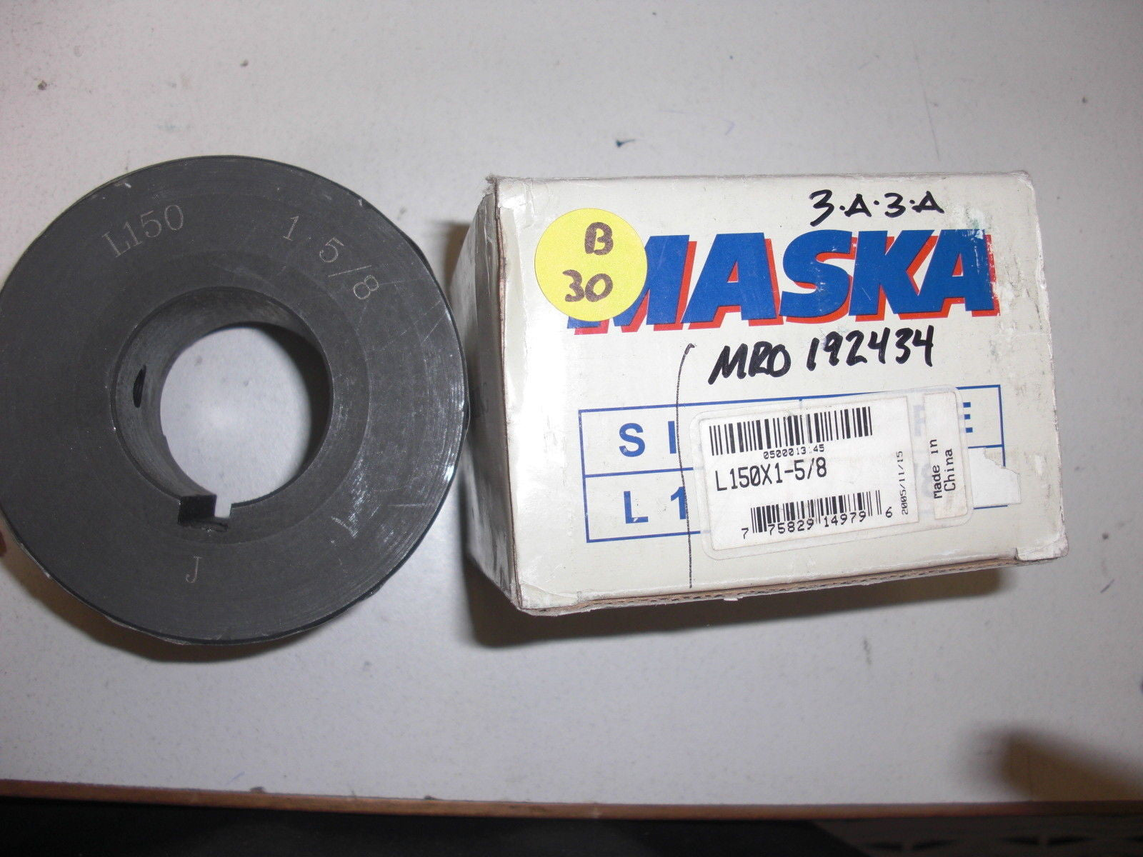 MASKA L150X1-5/8 HUB ASSEMBLY 1-5/8IN-BORE 3/8X3/16IN-KWAY *NEW IN BOX*