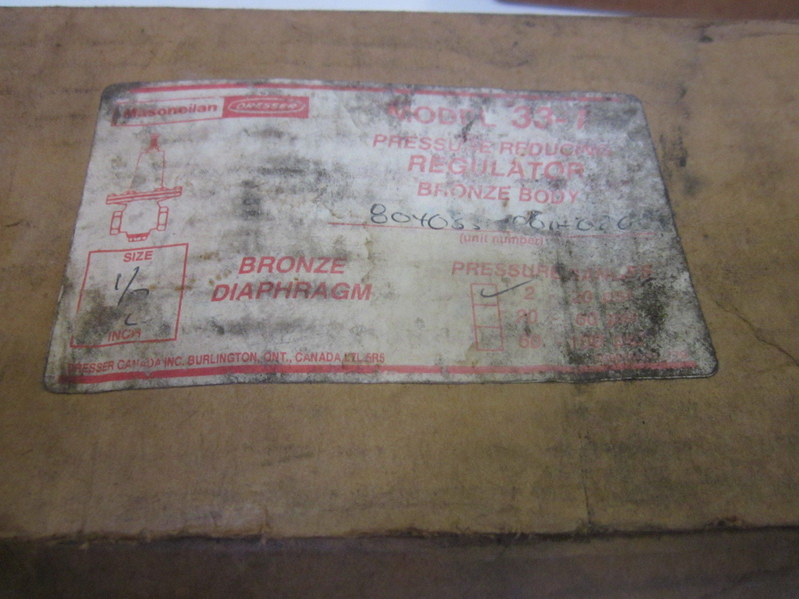 MASONEILAN 804033-001-020 *NEW IN BOX*