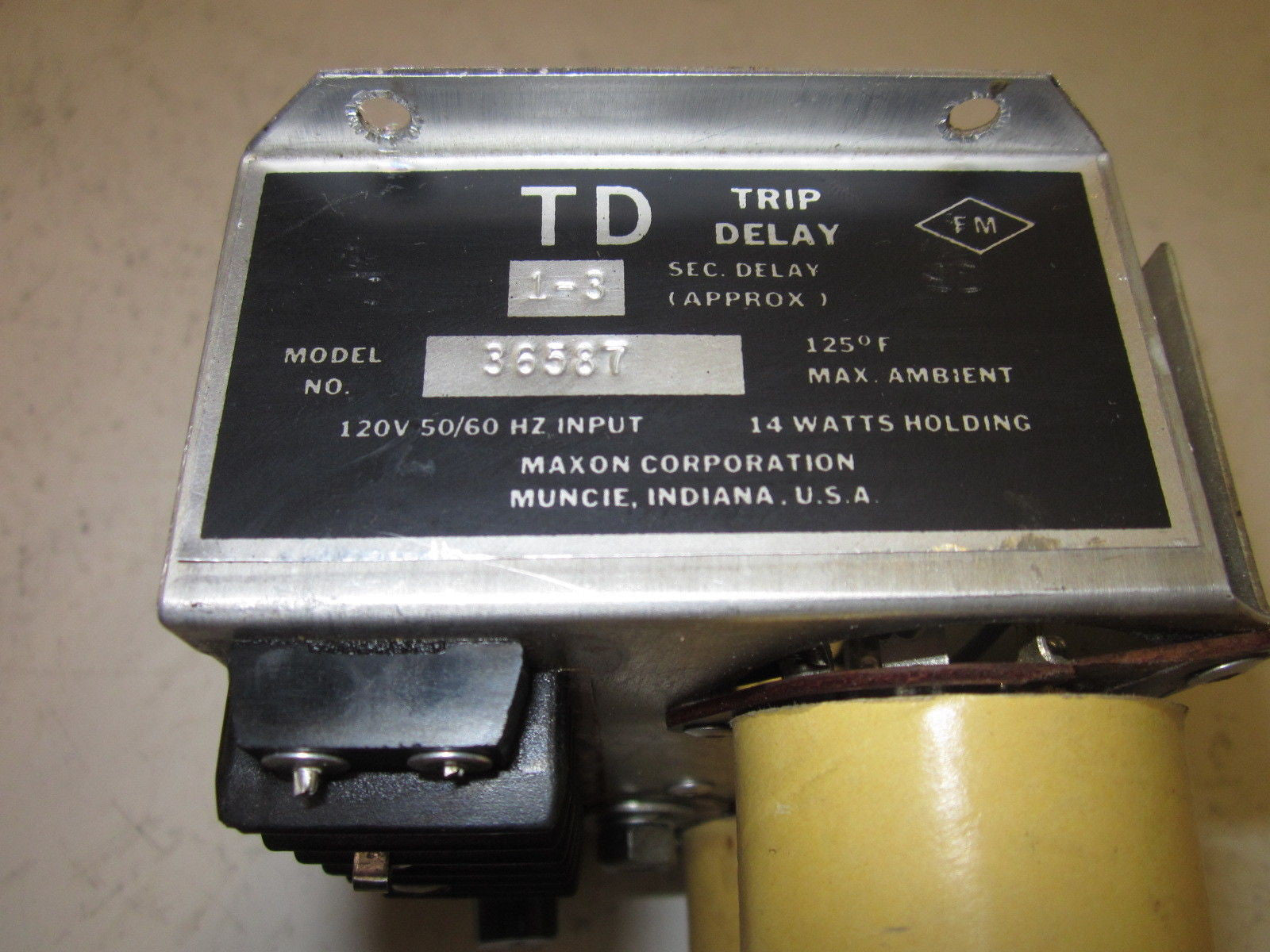 MAXON TD 36587 1-3 SEC. DELAY 120V *USED*
