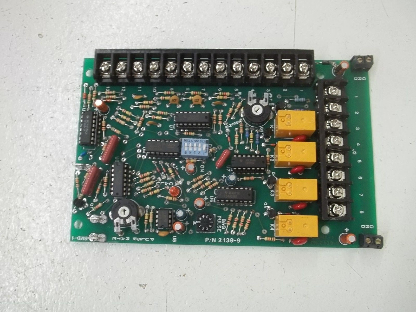 MCC ELECTRONICS PREMIER PNEUMATICS 2139-9 PC BOARD ASSEMBLY *USED*