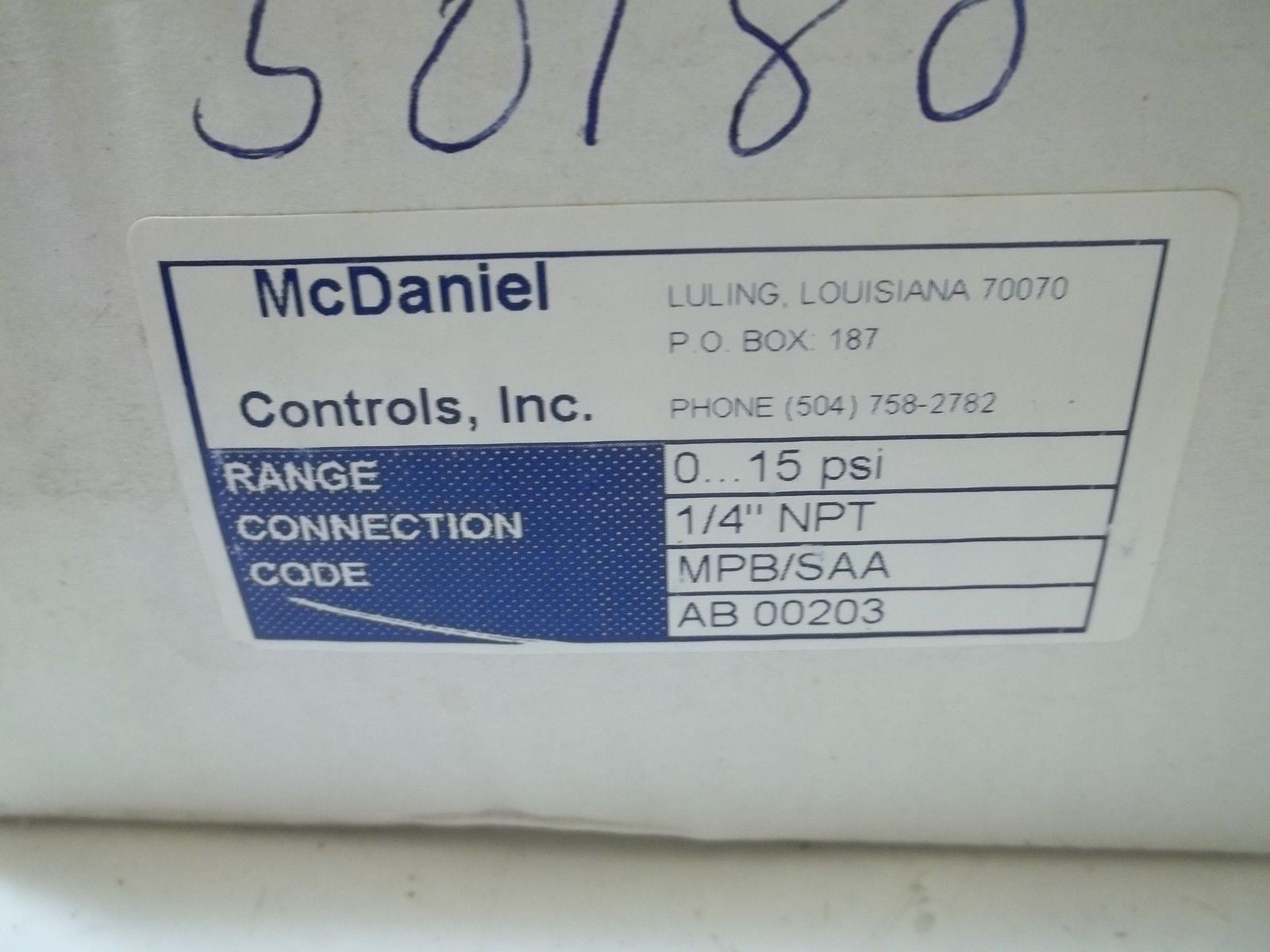 MCDANIEL AB00203 *NEW IN BOX*