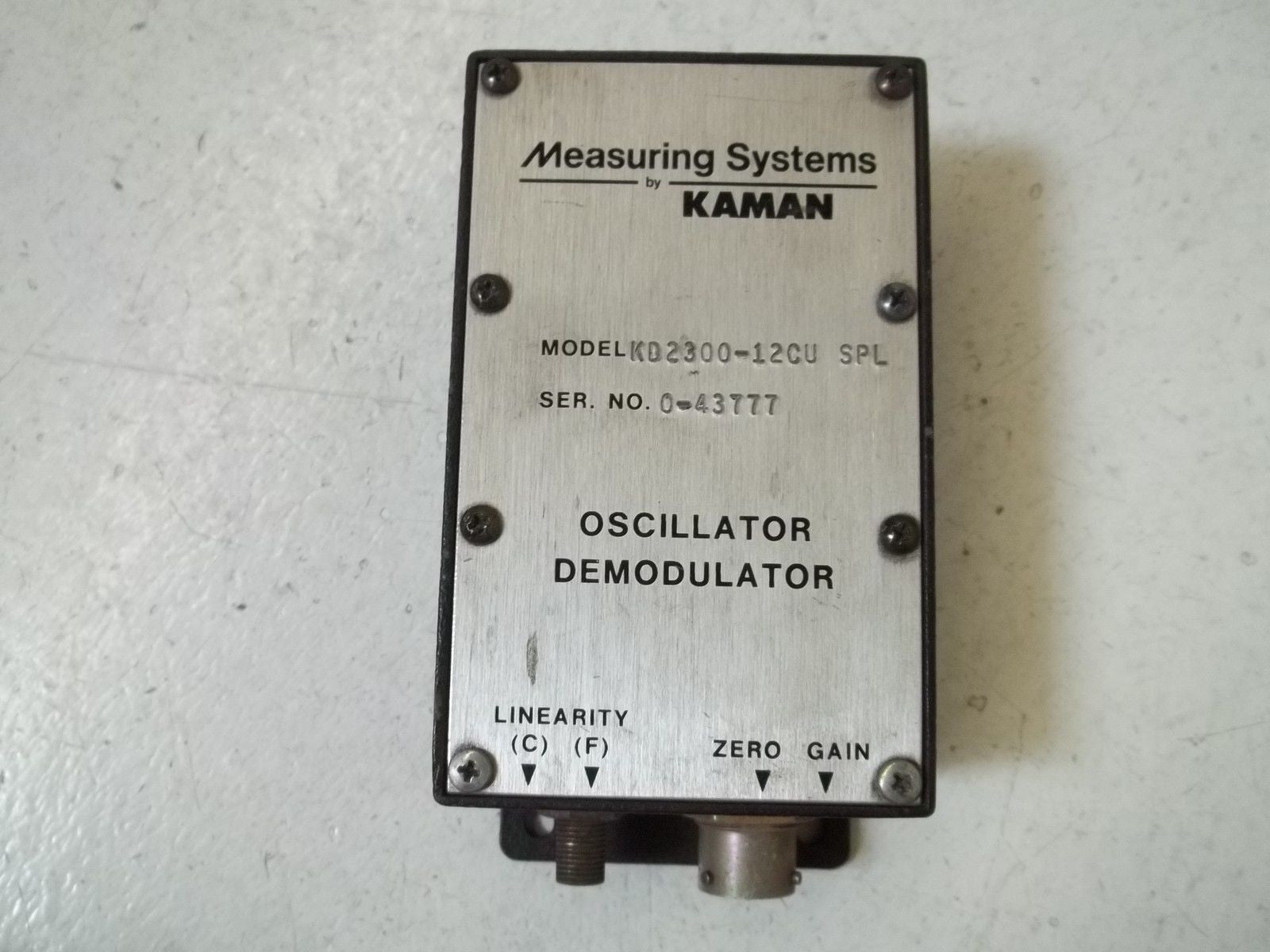 MEASURING SYSTEMS BY KAMAN KD2300-12CUSPL OSCILLATOR DEMODULATOR *USED*