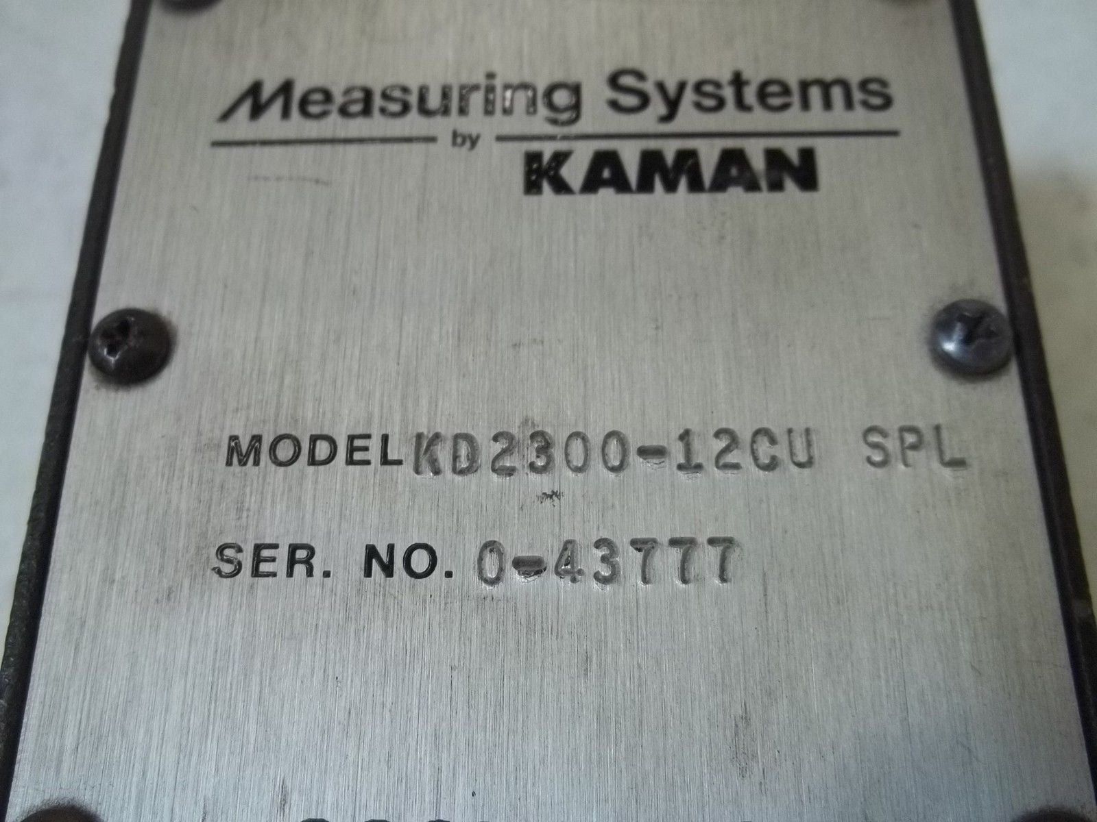 MEASURING SYSTEMS BY KAMAN KD2300-12CUSPL OSCILLATOR DEMODULATOR *USED*
