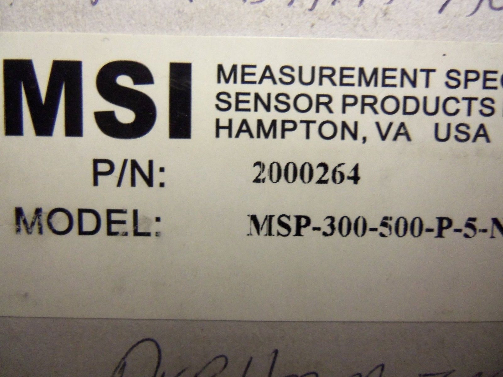 MEAUSUREMENT SPECIALTIES INC. 2000264 *NEW IN BOX*