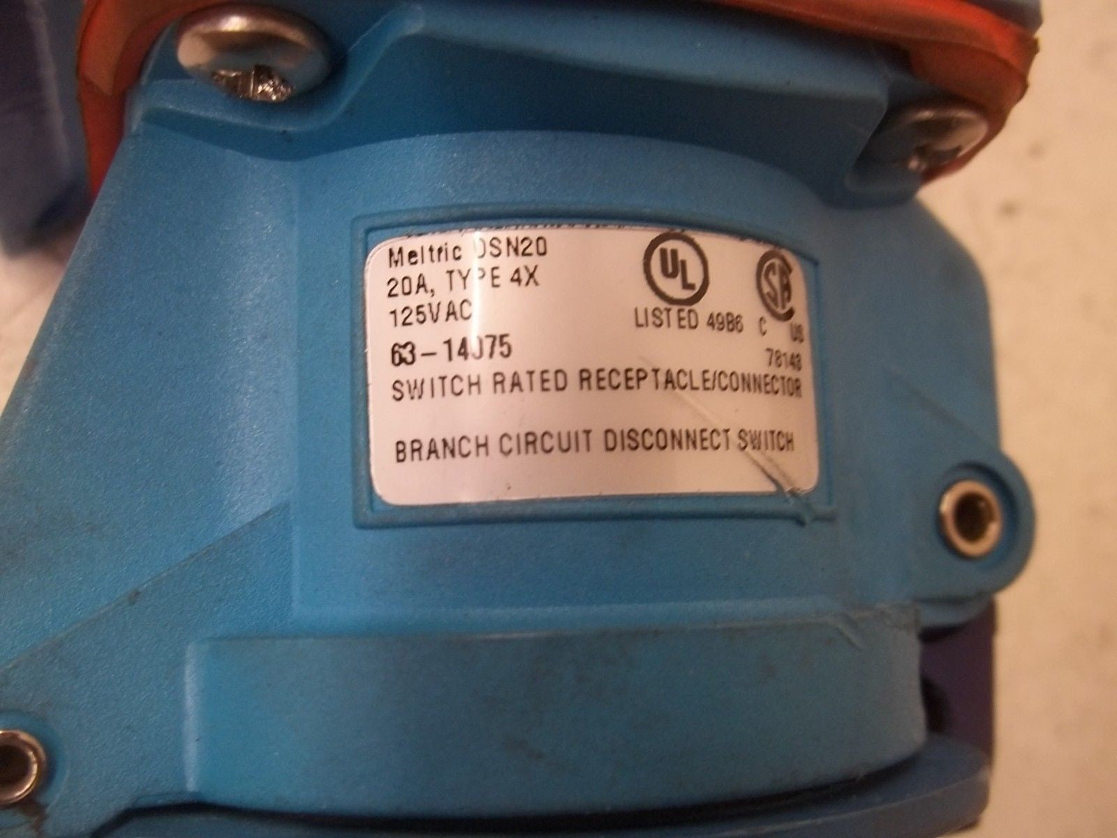 MELTRIC 63-14075 RECEPTACLE *USED*