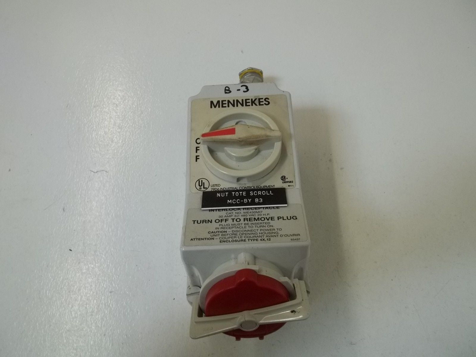 MENNEKES ME430M17 INTERLOCK RECEPTACLE *USED*
