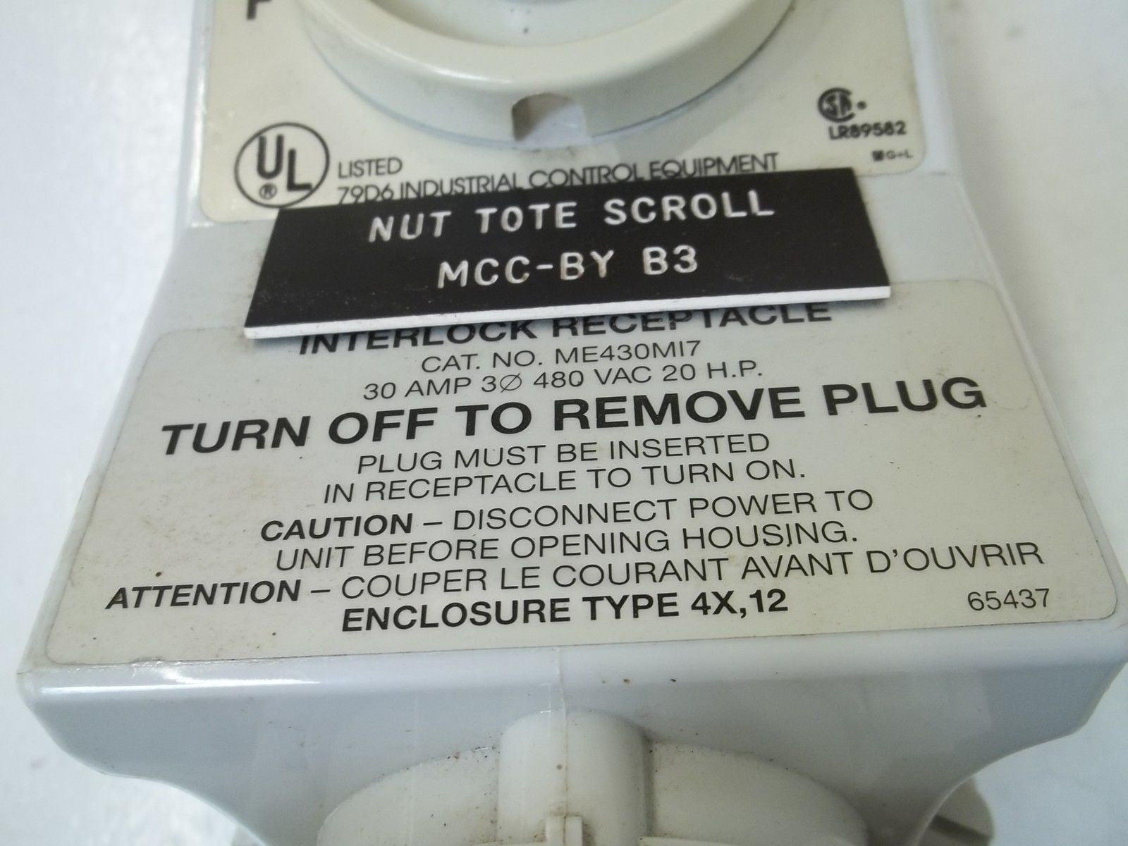 MENNEKES ME430M17 INTERLOCK RECEPTACLE *USED*