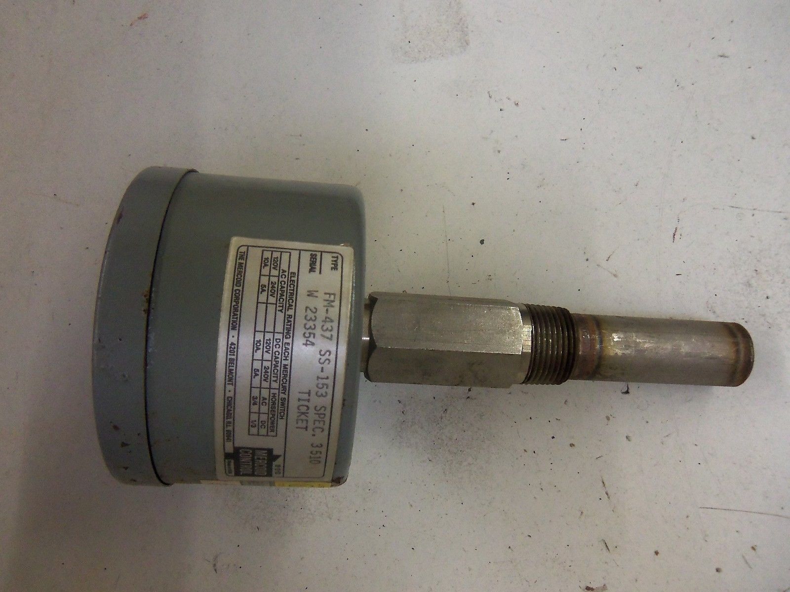 MERCOID CONTROL FM-437 SS-153 *USED*
