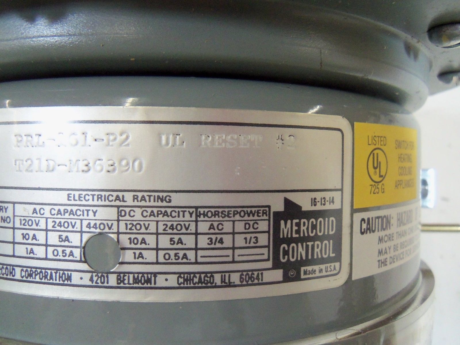 MERCOID CONTROL PRL-161-P2 *NEW IN BOX*