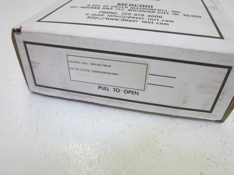 MERCOID DA-33-153-6  PRESSURE SWITCH  *NEW*