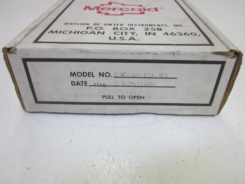 MERCOID DR-21-2U-9S PRESSURE SWITCH  *USED*