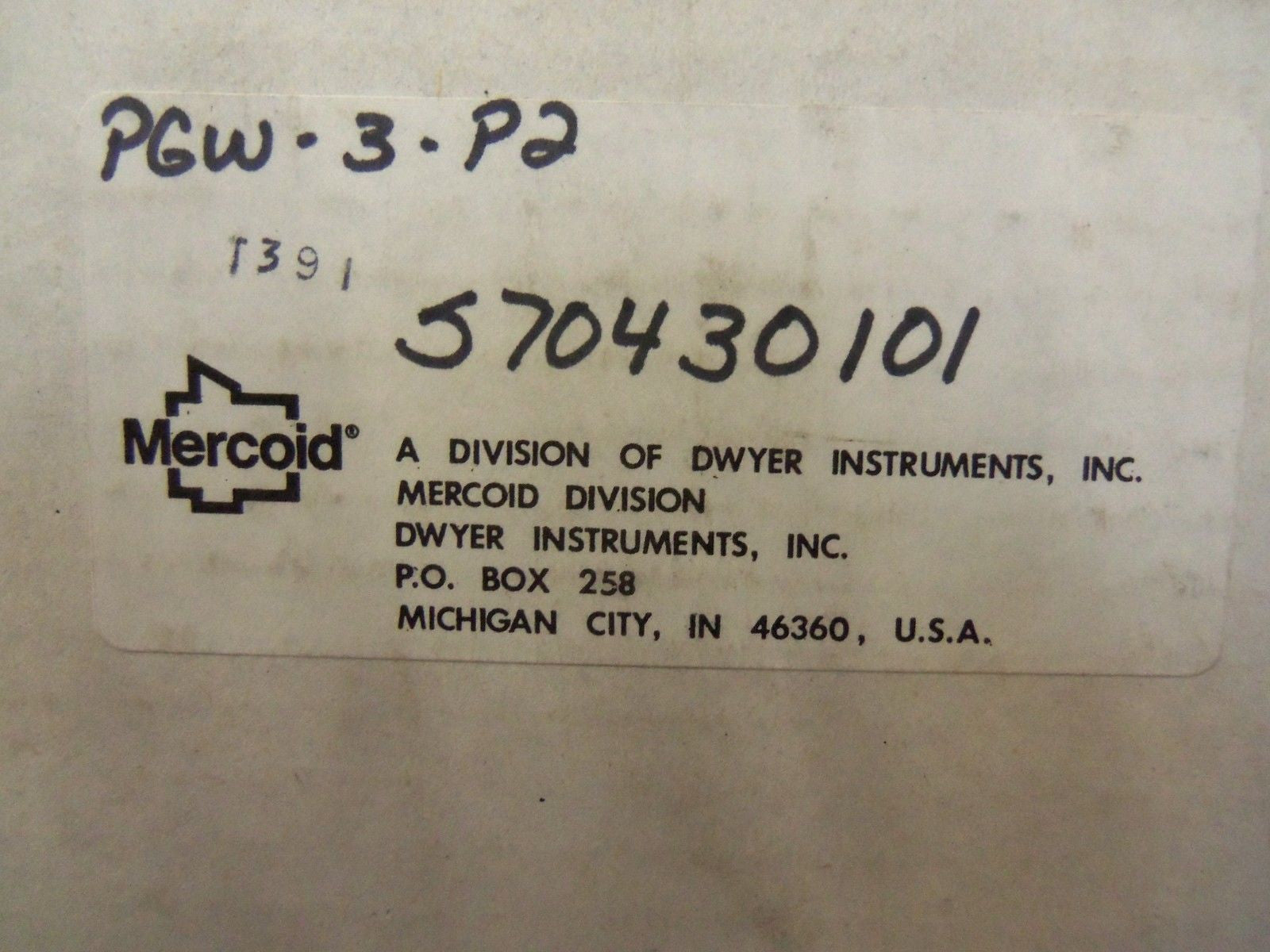 MERCOID PGW-3-P2 *NEW IN BOX*