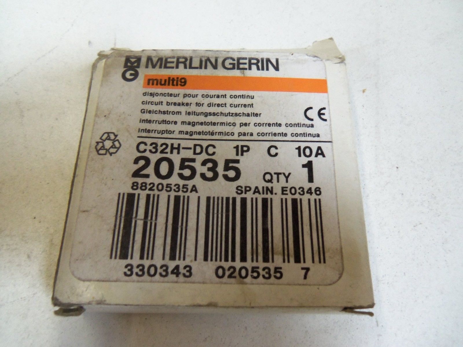 MERLIN GERIN 20535 CIRCUIT BREAKER 10A *NEW IN BOX*