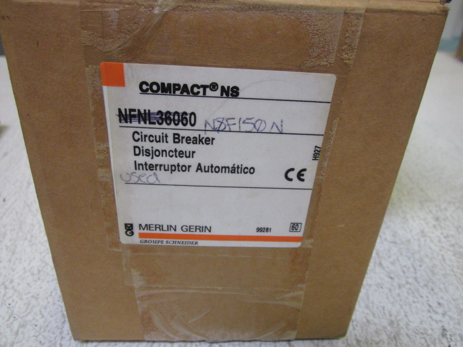 MERLIN GERIN NSF150N 347V CIRCUIT BREAKER  *USED*