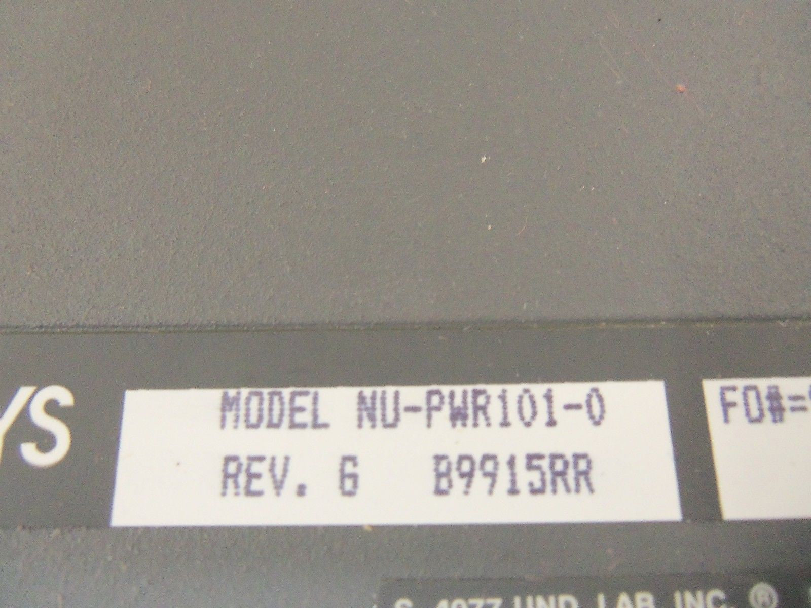 METASYS NU-PWR101-0 *NEW IN BOX*