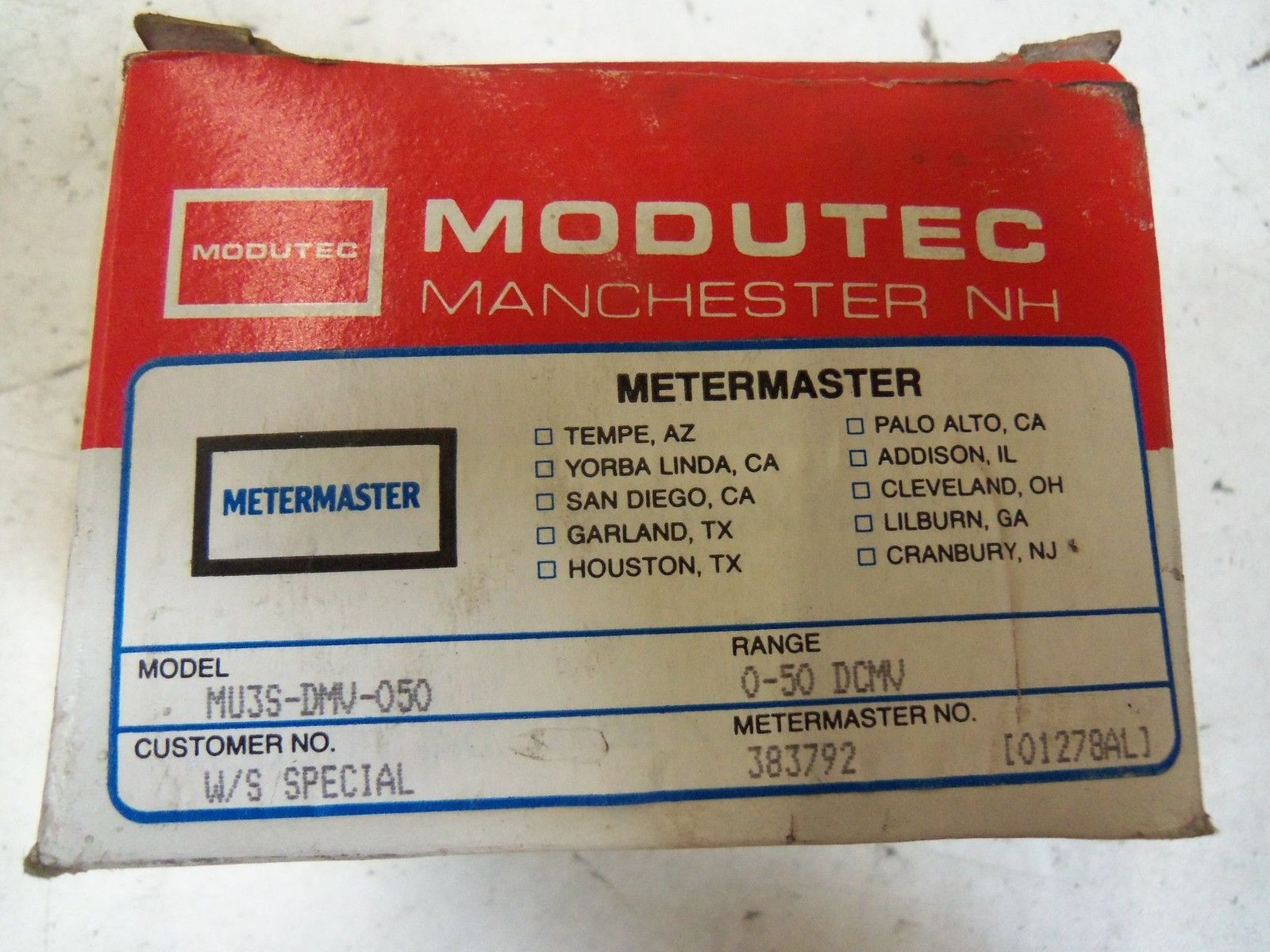 METERMASTER MU3S-DMV-050 *NEW IN BOX*