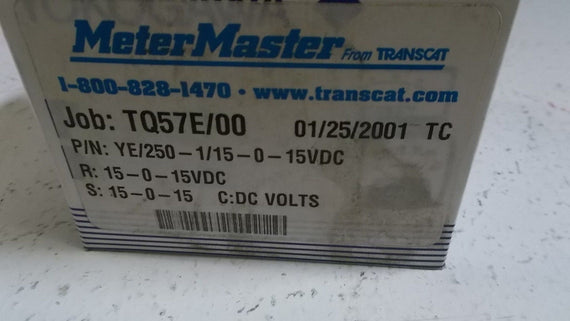 METER MASTER TQ57E/00 *NEW IN BOX*