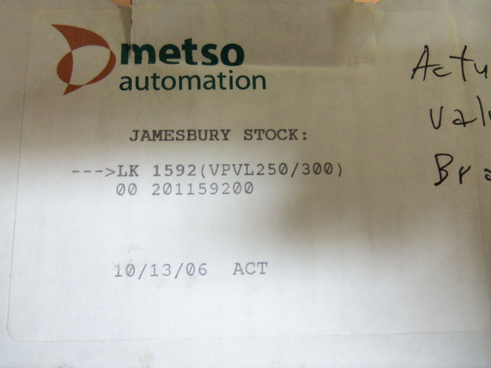 METSO LK-1592 BRACKET *NEW IN BOX*