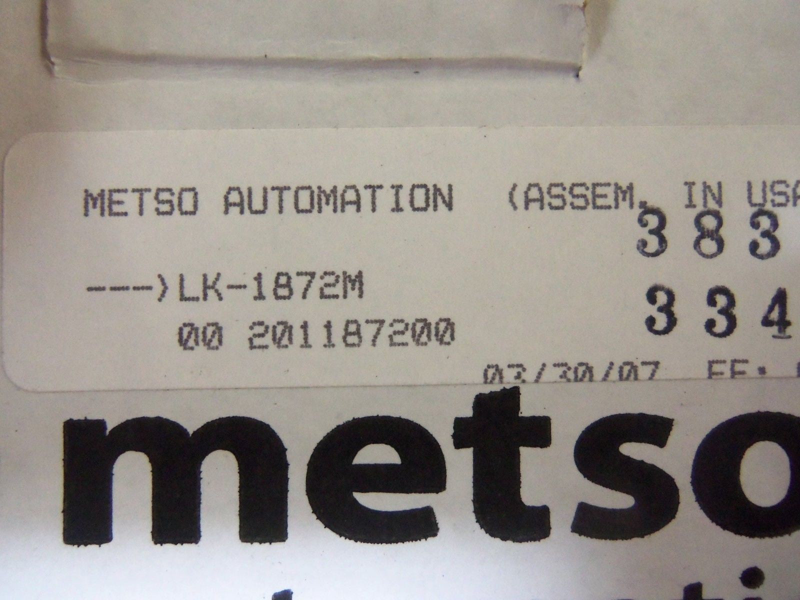 METSO LK-1872M BRACKET *NEW IN BOX*