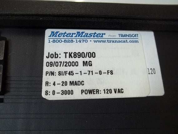 METTER MASTER SI/F45-1-71-0-FS  PANEL METER *NEW IN BOX*