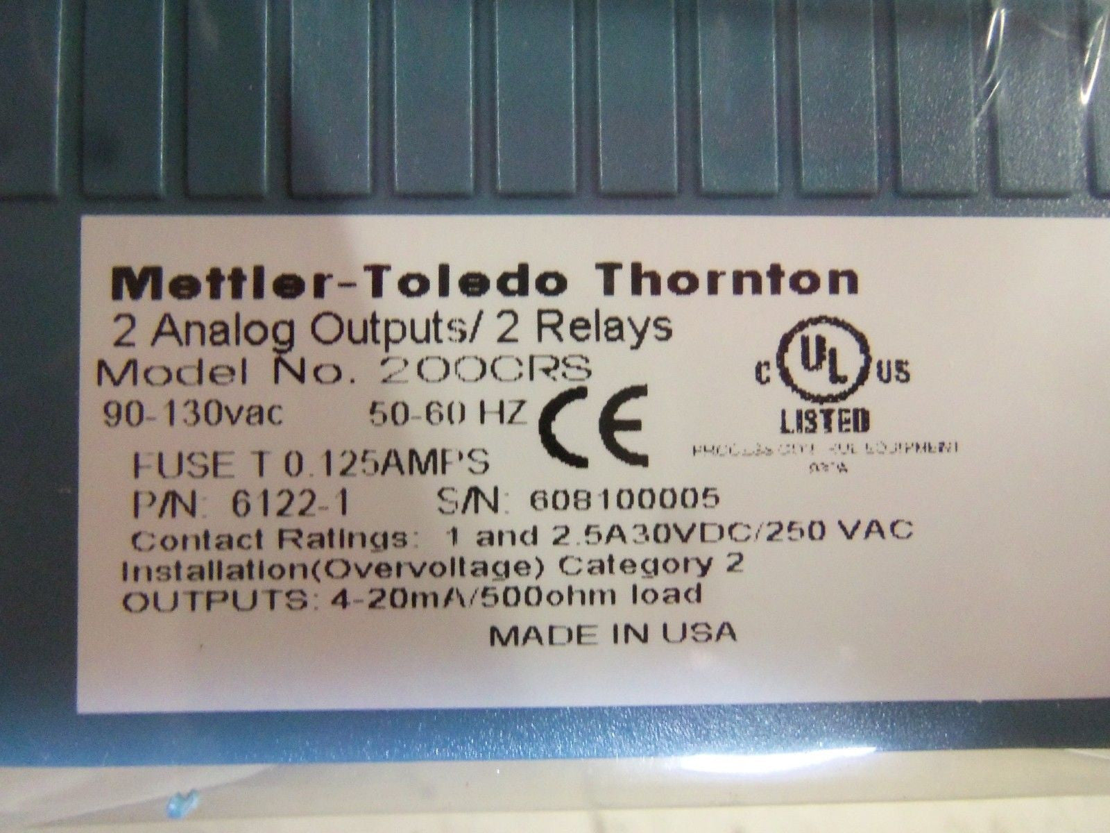 METTLER TOLEDO 6122-1 RESISTIVITY METER *NEW IN BOX*