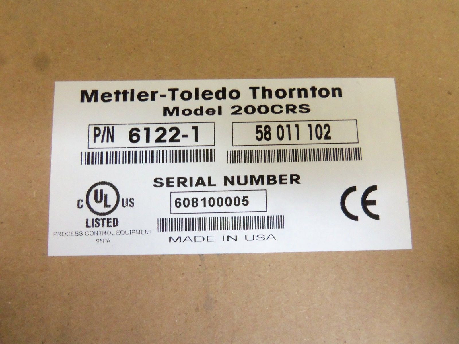 METTLER TOLEDO 6122-1 RESISTIVITY METER *NEW IN BOX*
