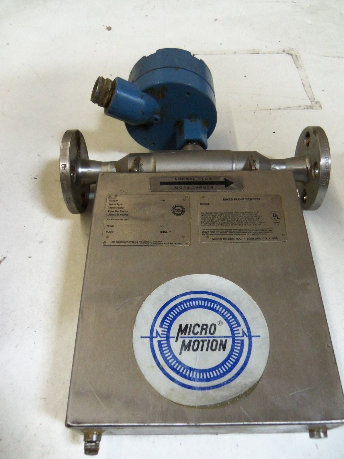 MICRO MOTION DS040S113SU MASS FLOW SENSOR *USED*