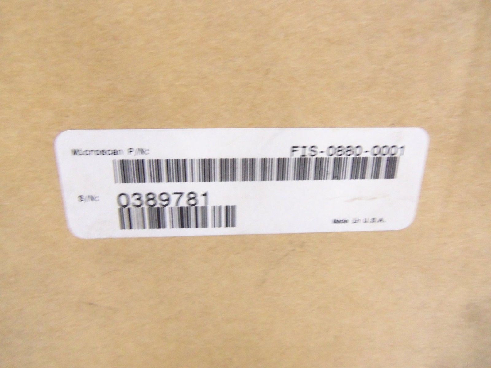 MICROSCAN FIS-0880-0001 *USED*