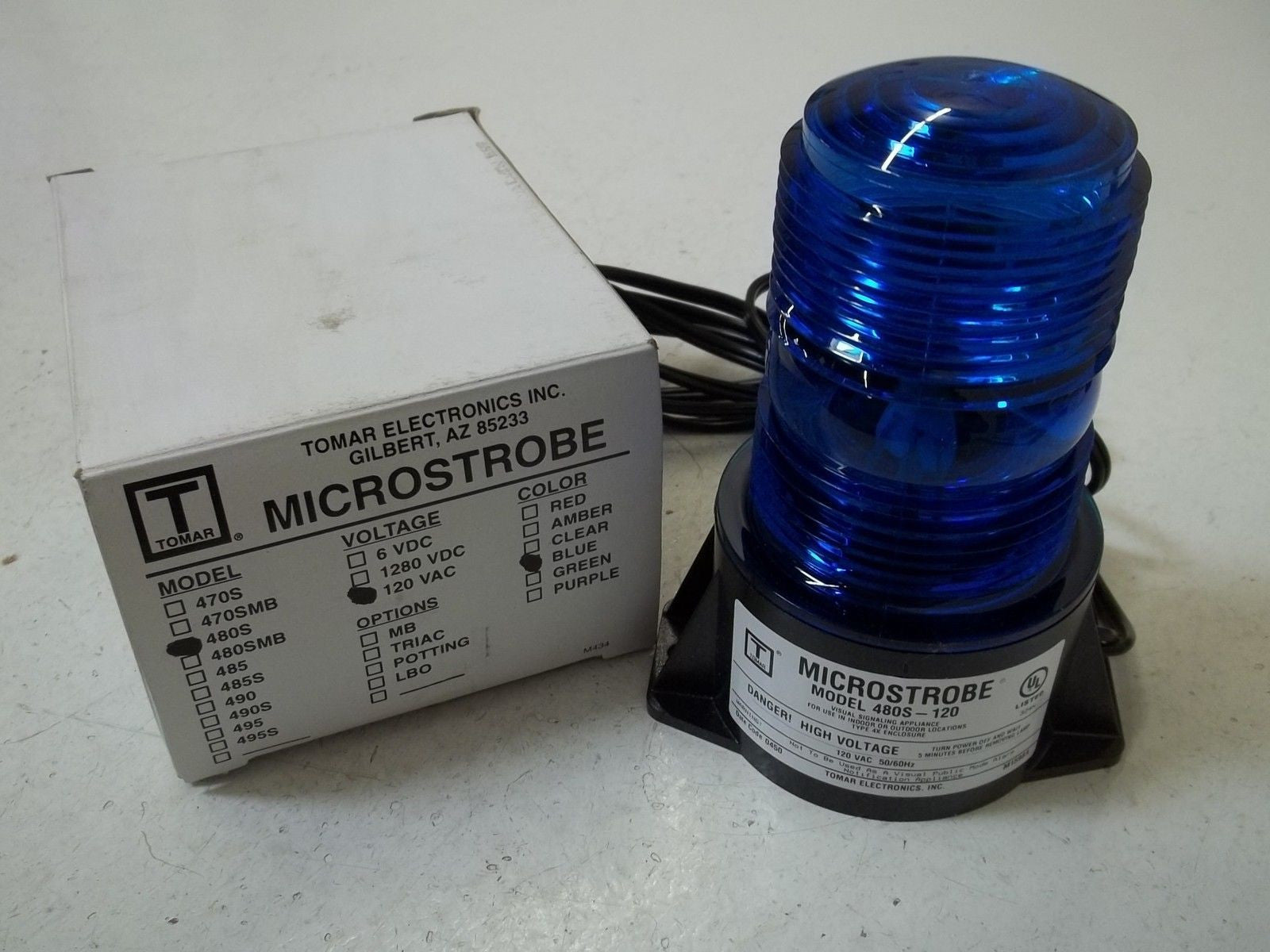 TOMAR 480S-120-B BLUE MICROSTROBE *NEW IN BOX*