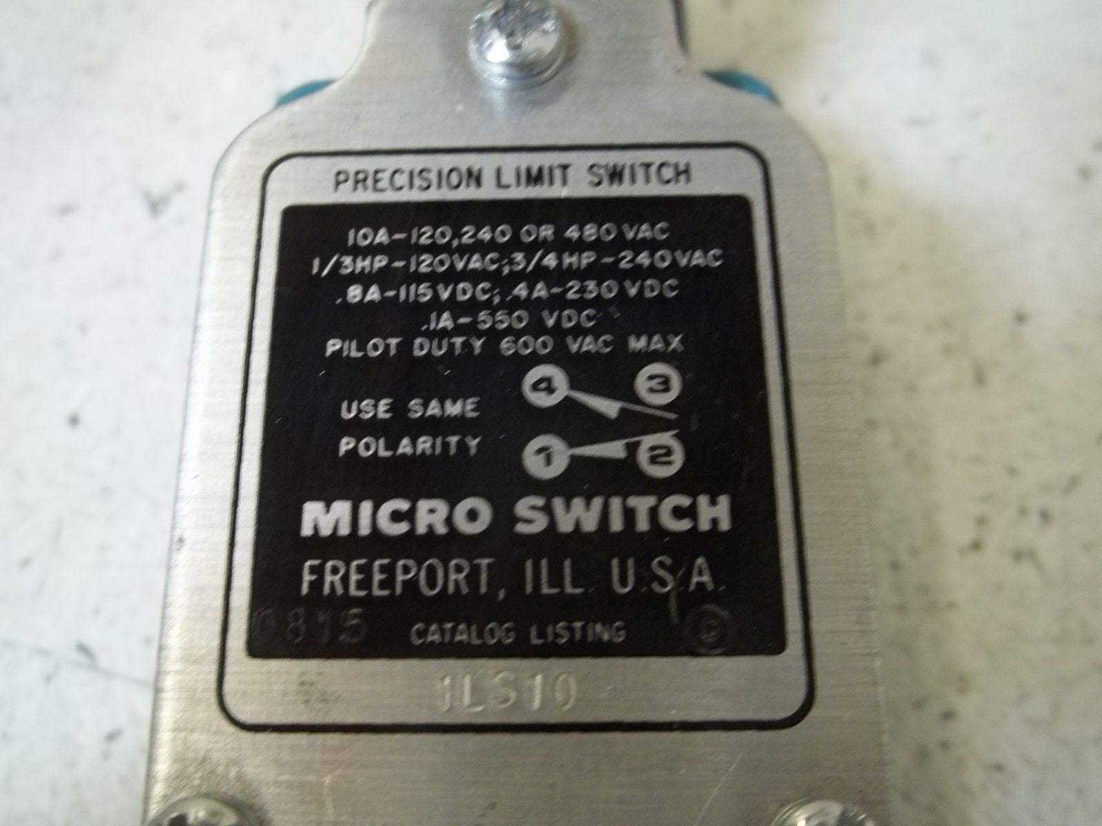 MICROSWITCH 1LS10 PRECISION LIMIT SWITCH *NEW NO BOX*