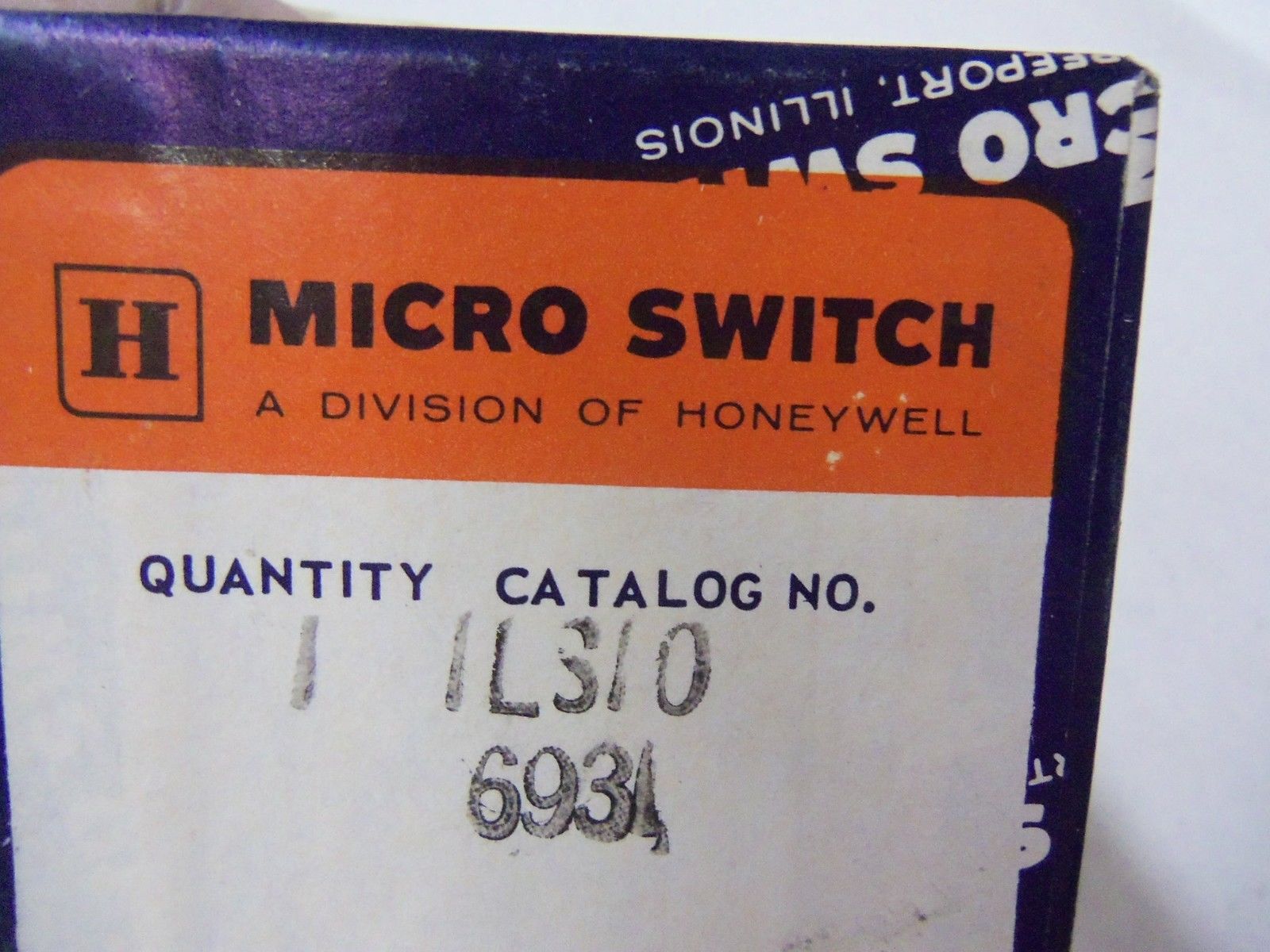 MICROSWITCH 1LS10 PRECISION LIMIT (GREY)(MISSING HEAD PIECE) *NEW IN BOX*