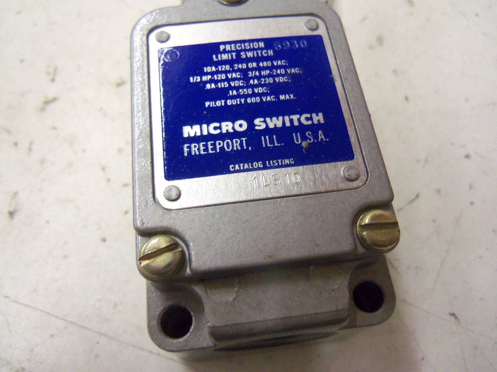 MICROSWITCH 1LS10 PRECISION LIMIT (GREY)(MISSING HEAD PIECE) *NEW IN BOX*