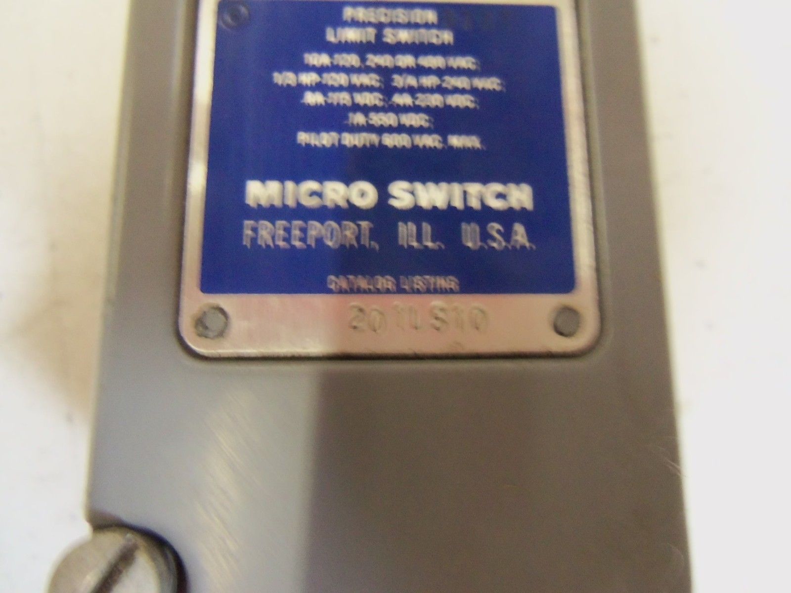 MICROSWITCH 201LS10 LIMIT SWITCH (GREY) *USED*