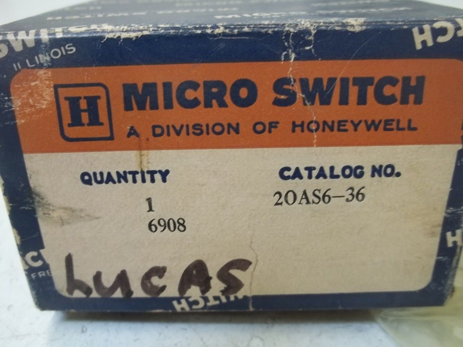 MICRO SWITCH 20AS6-36 *NEW IN BOX*